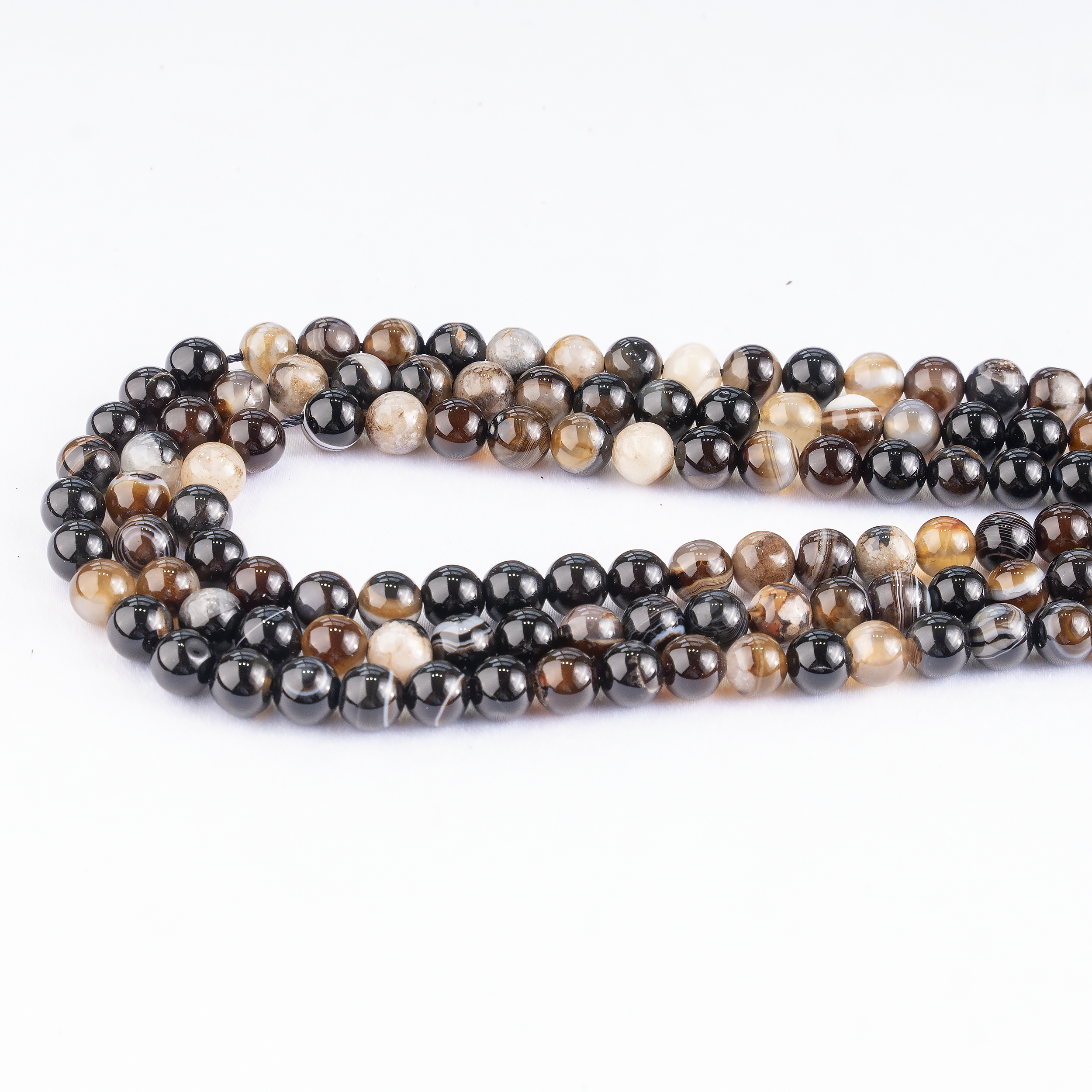 Black Sulemani Agate Beads, Natural Round Crystal Beads 6mm to 12mm DestGlow