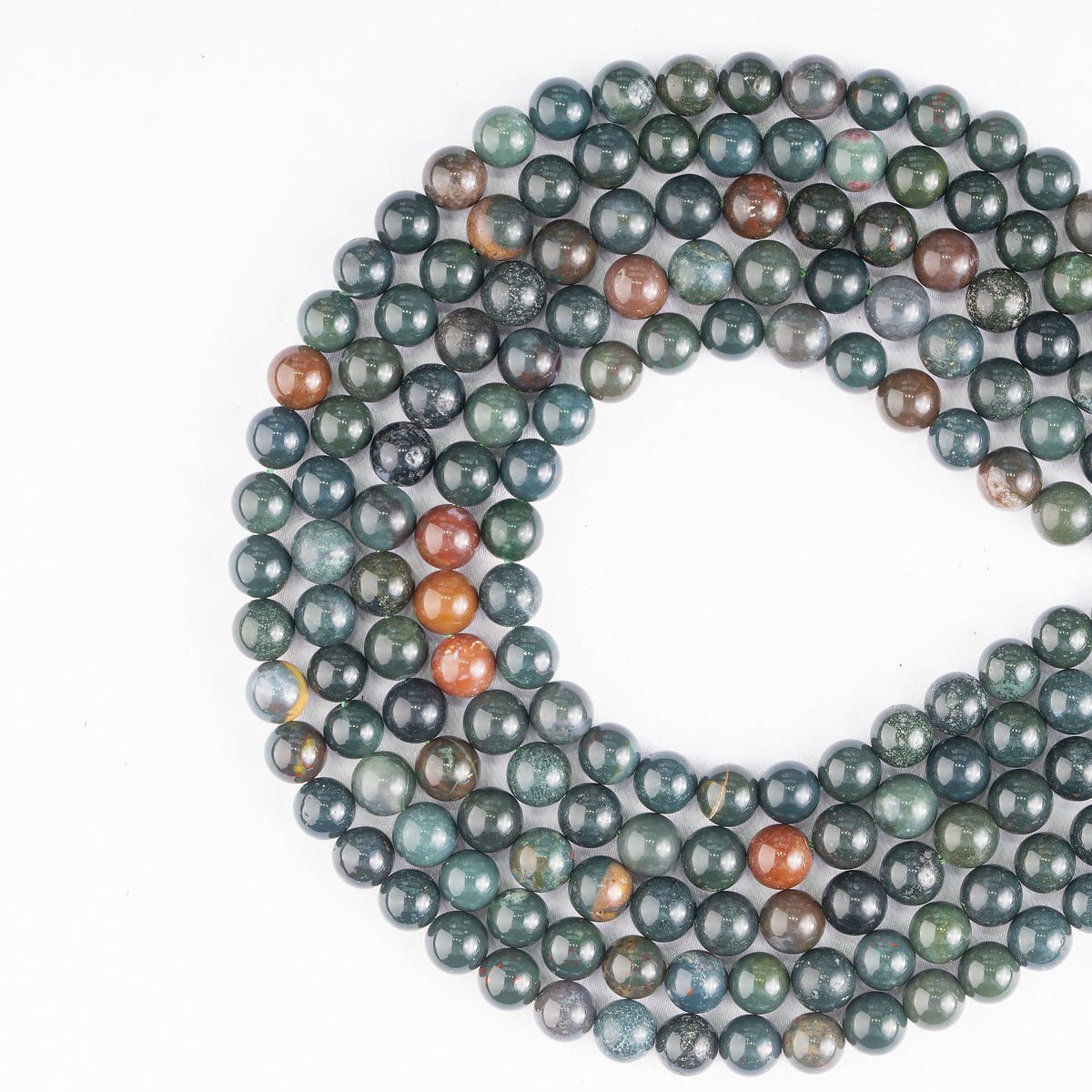 Bloodstone Beads, Natural Round Crystal Beads 4mm to 12mm