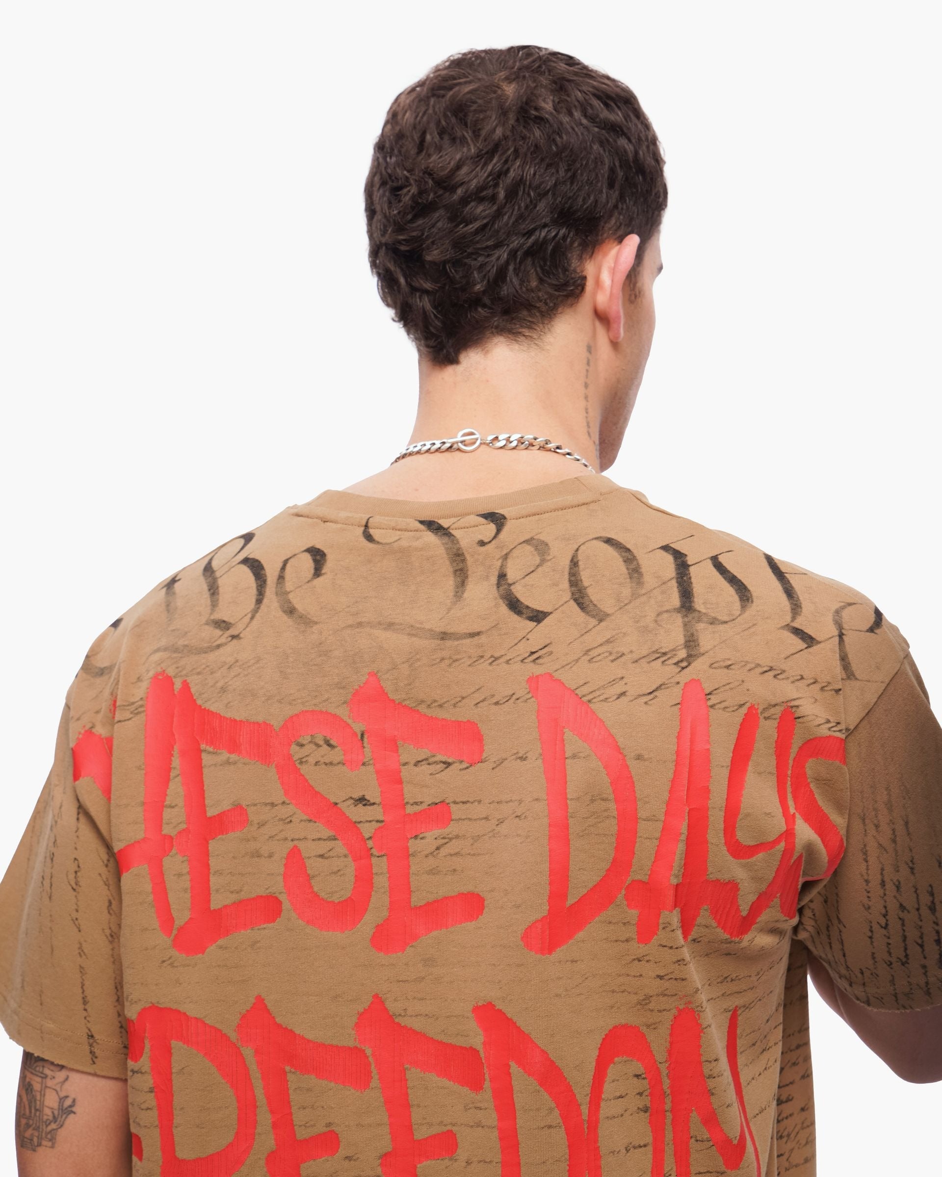 Valabasas Freedom Tee - Khaki by Denim Exchange