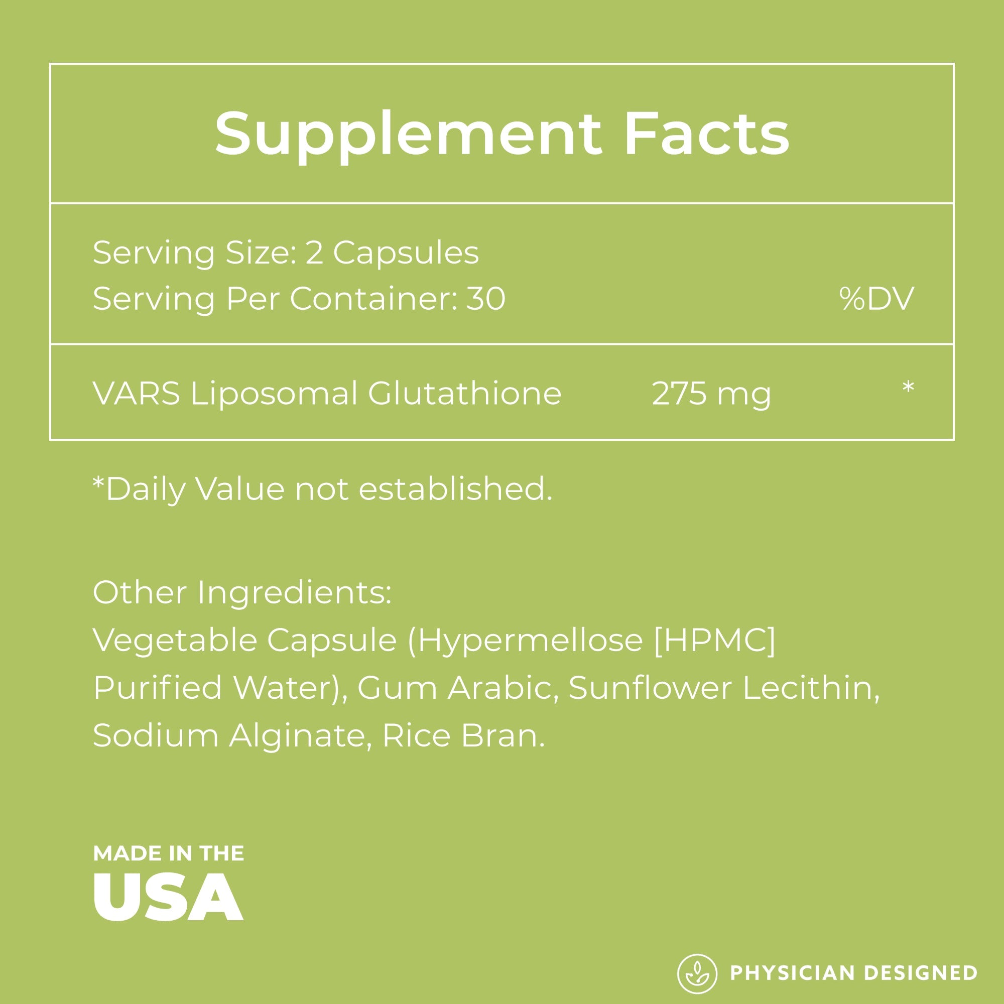 VARS Glutathione Capsules DestGlow