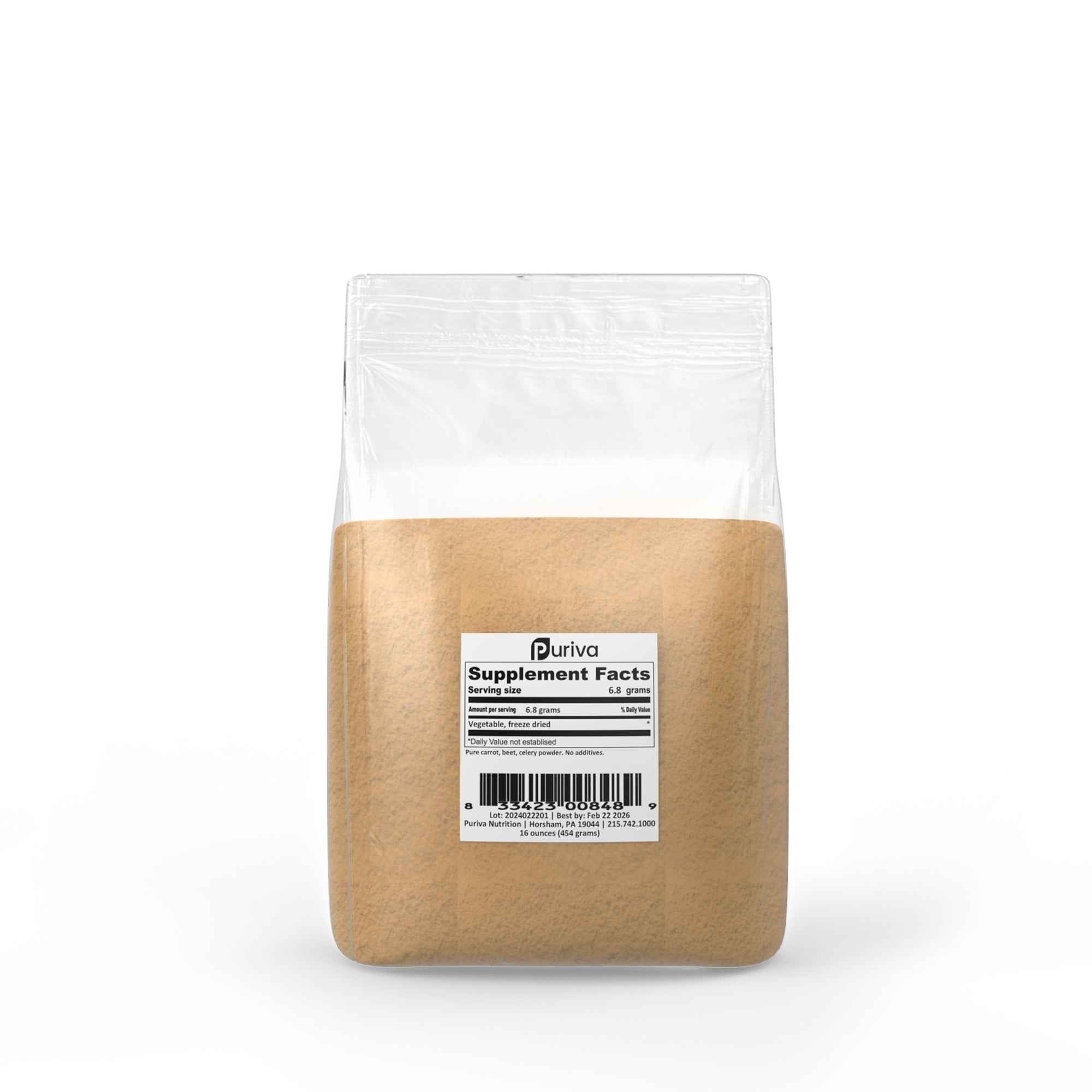 Vegetable powder, 1 pound, Puriva Nutrition by Puriva Nutrition
