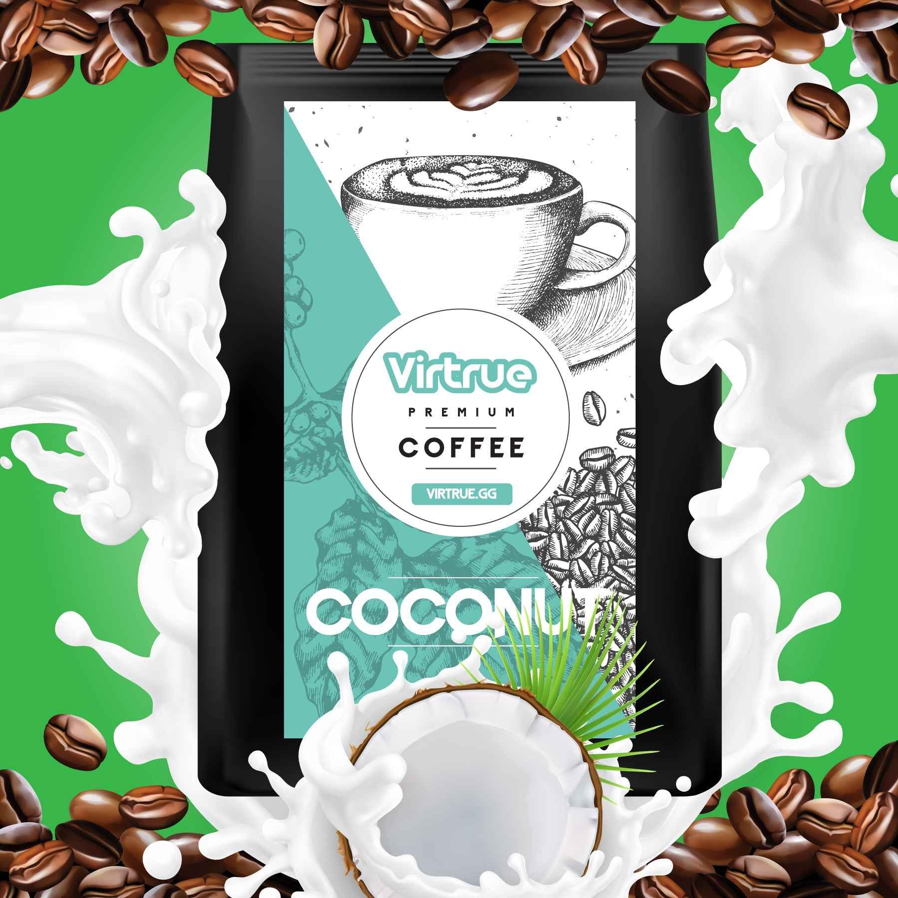 Coconut Creme Flavored Coffee – 16oz | Virtrue Premium