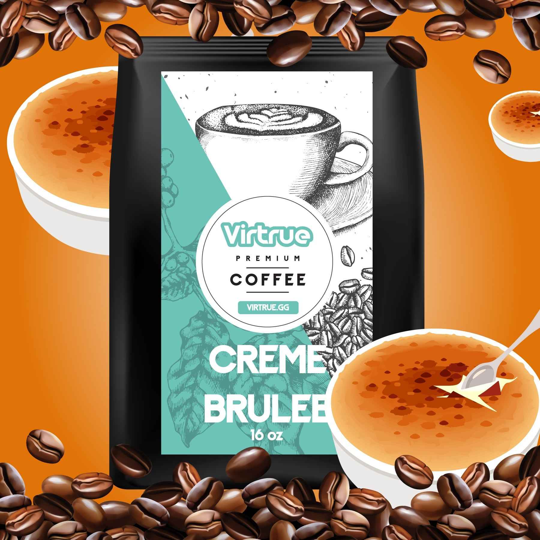 Creme Brulee Flavored Coffee – 16oz | Virtrue Premium