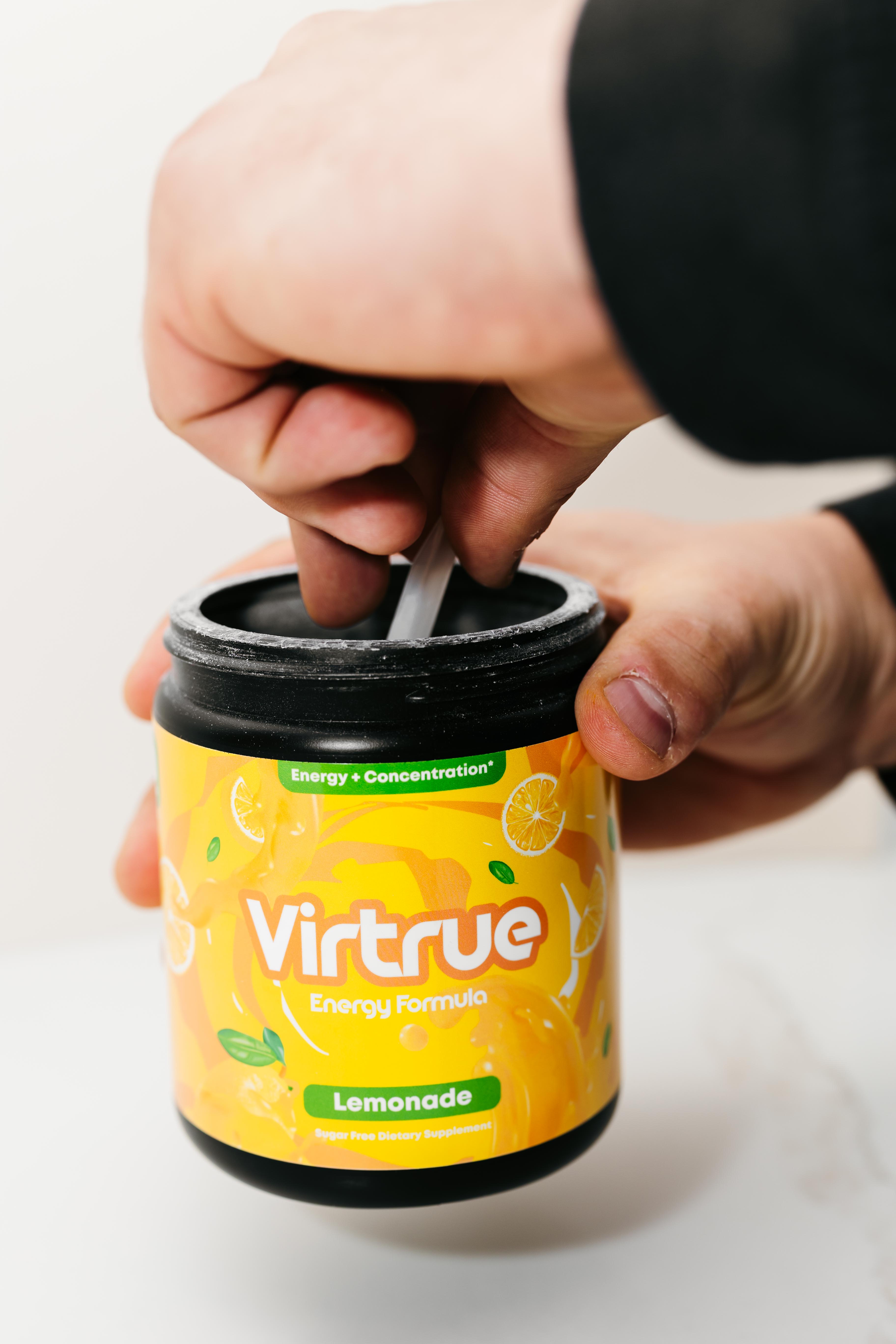 Lemonade Pre-Workout Energy Powder + Focus Boost & Hydration | Sugar Free by Virtrue