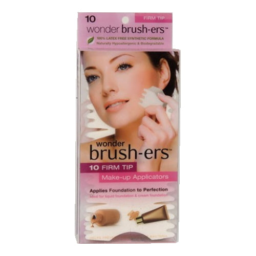 Wonder Brush-ers Make-up Applicators - 10 Firm Tip - White - 10 Firm Tip - White - DestGlow