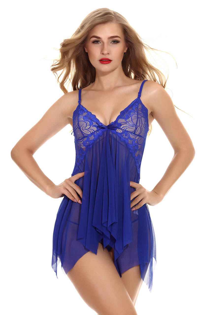 Jagged Hem Flyaway Babydoll