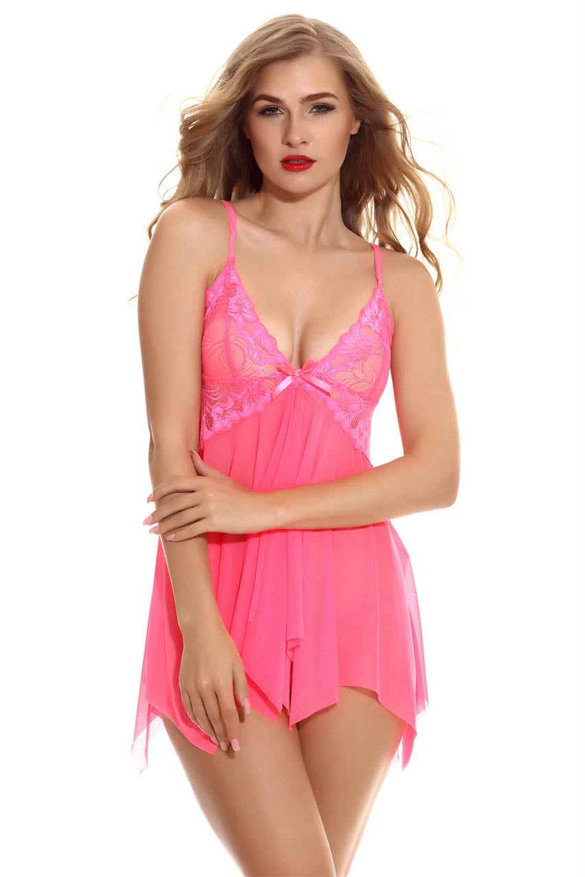 Jagged Hem Flyaway Babydoll