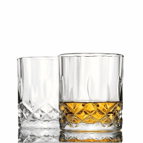 Whiskey Stones Gift Set - Signature Crystal Glasses & Granite Cooling Stones