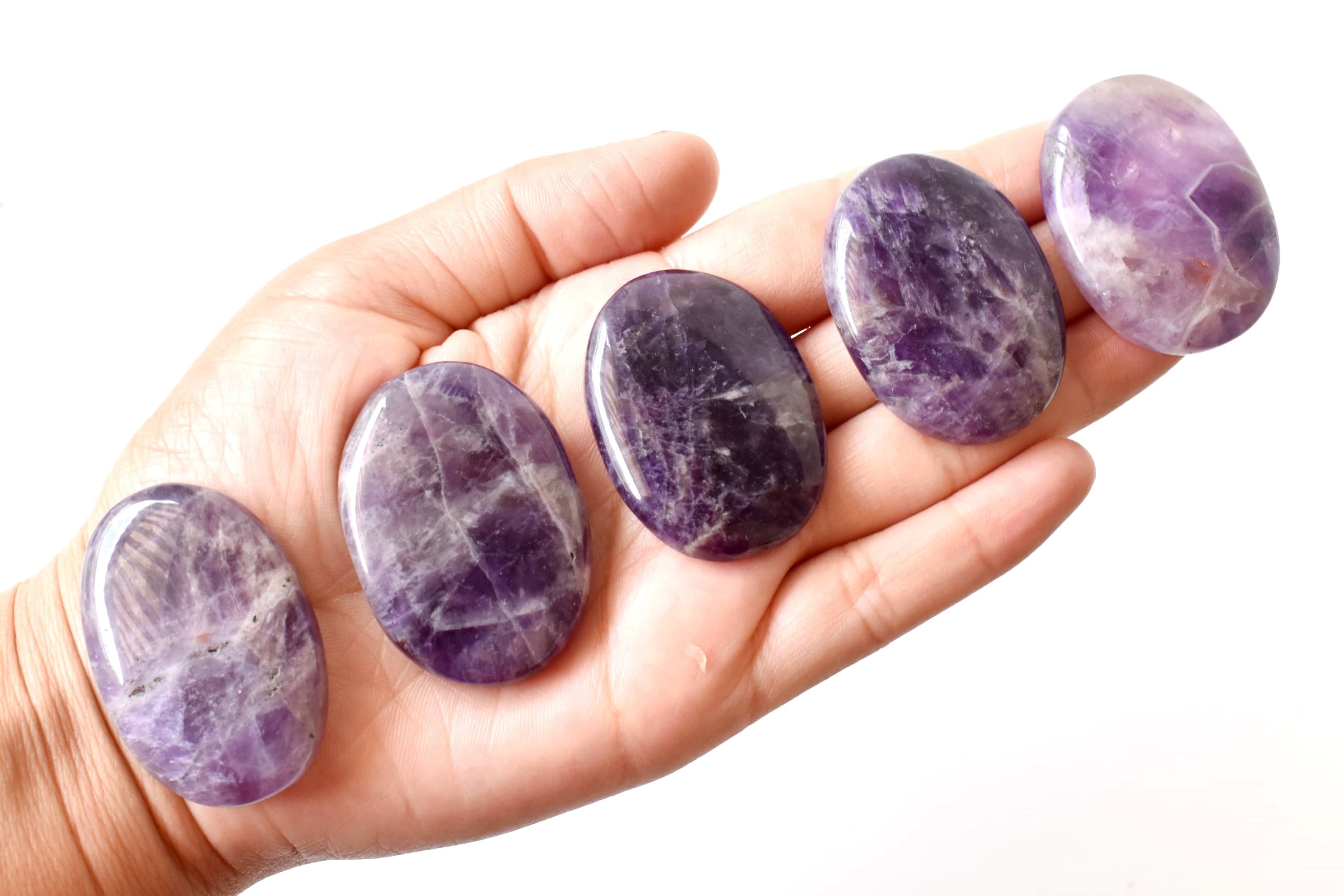 Amethyst Worry Pocket Stones DestGlow