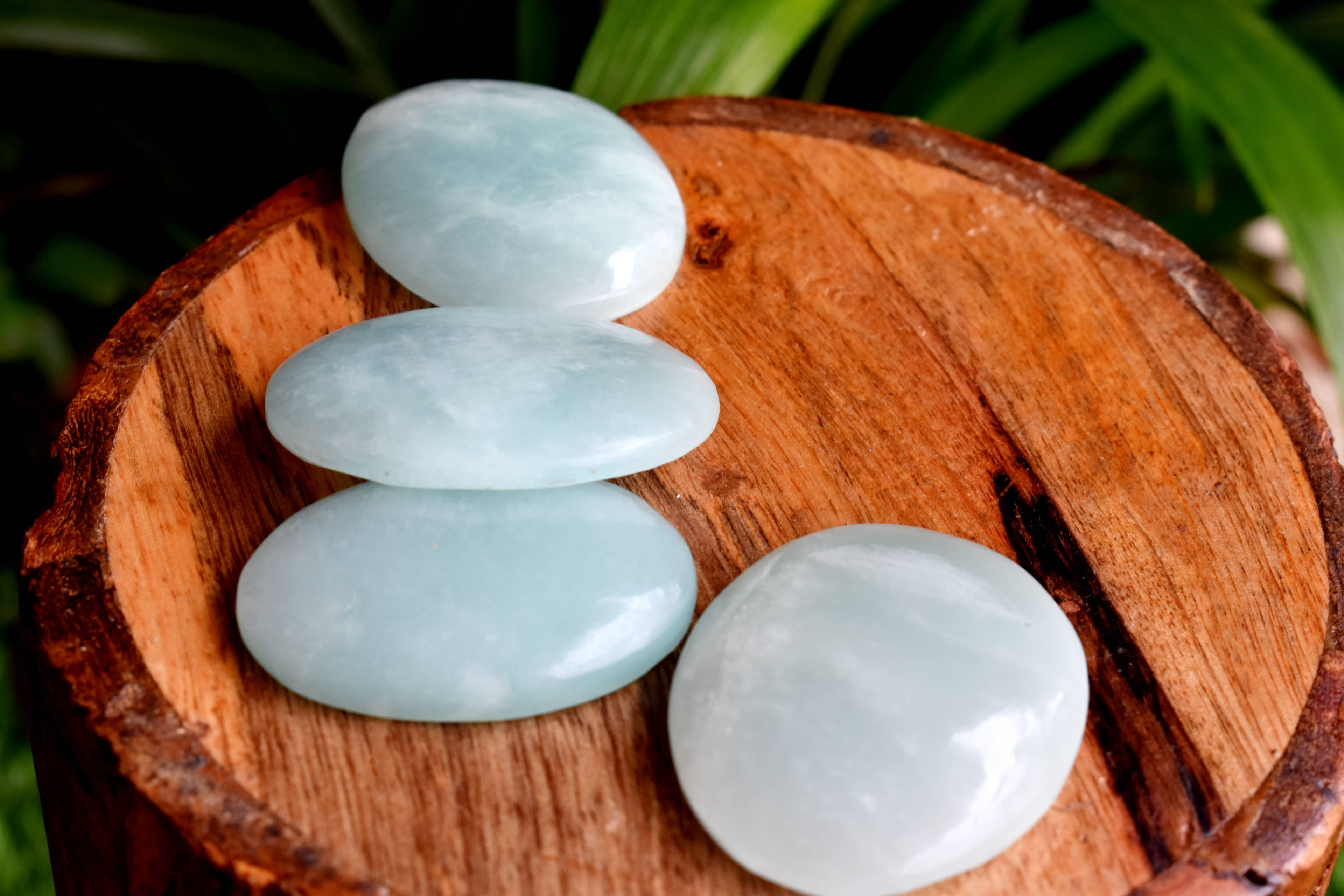 Amazonite Worry Stone for crystal healing (Pocket Palm Stone / Thumb Stone) DestGlow