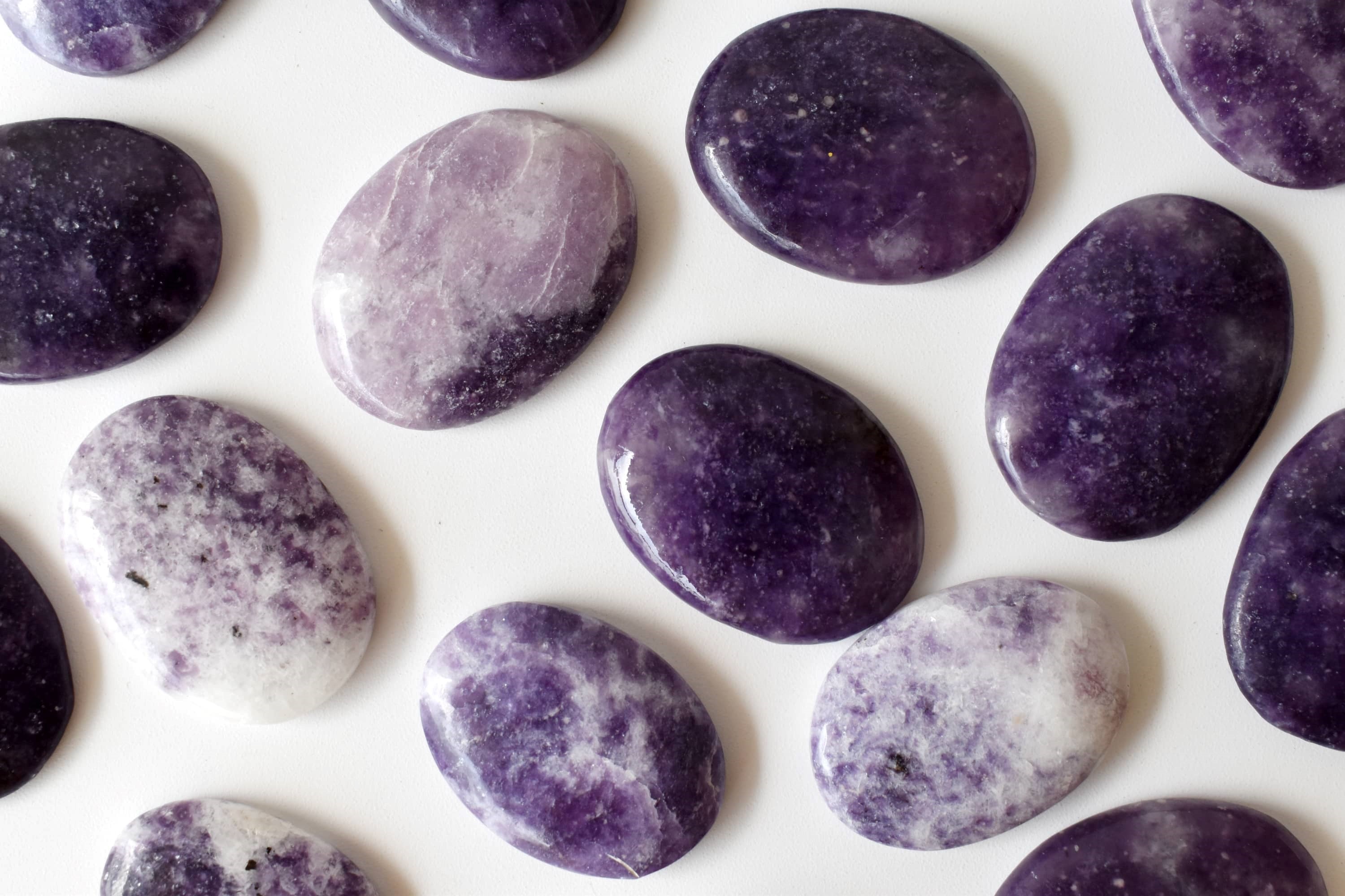 Lepidolite Pocket Stones (Joy and Relaxation) DestGlow