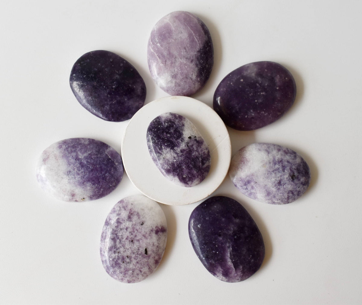 Lepidolite Pocket Stones (Joy and Relaxation) DestGlow