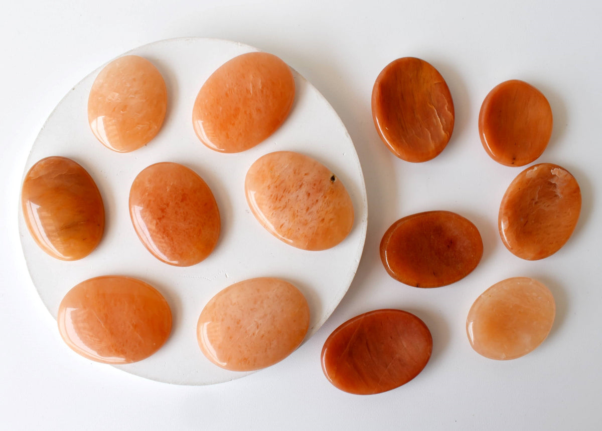 Orange Aventurine Pocket Stones (Longevity and Strength) DestGlow