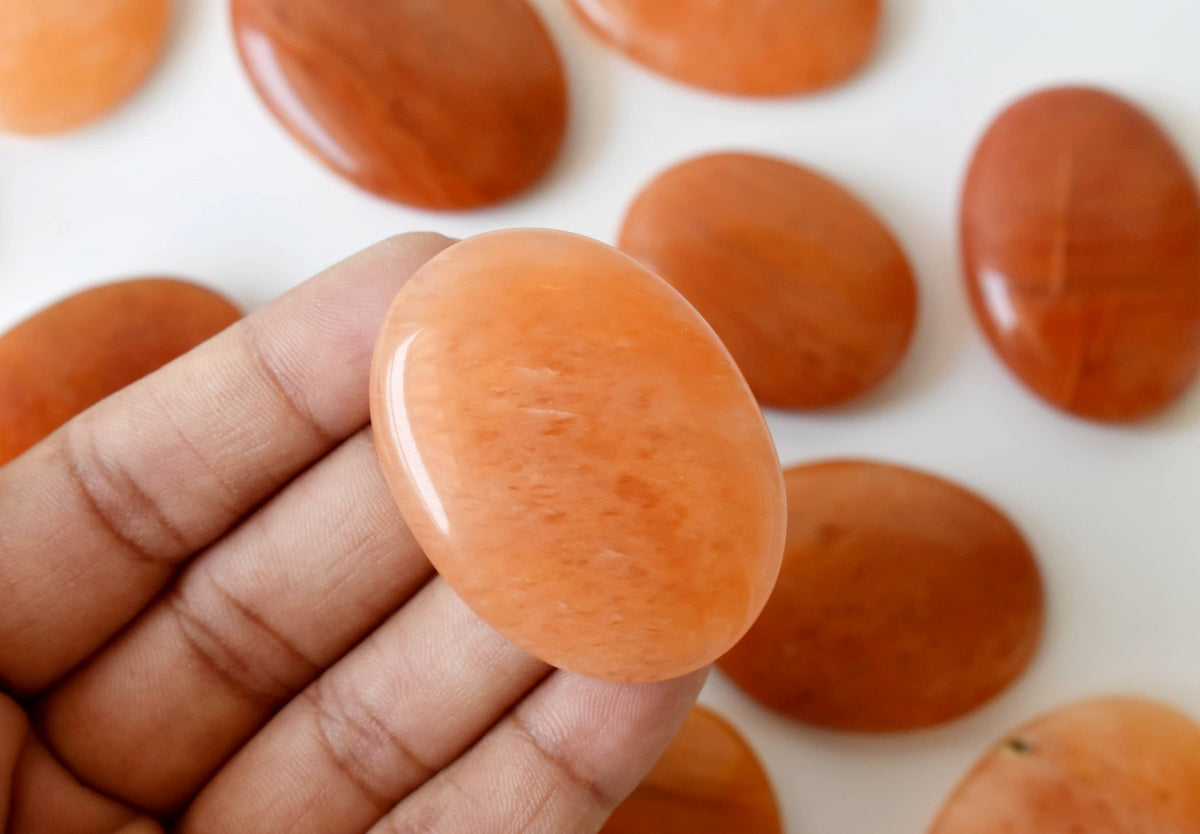Orange Aventurine Pocket Stones (Longevity and Strength) DestGlow