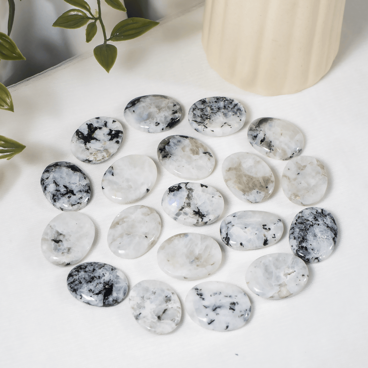 Rainbow Moonstone Worry Stones (Compassion and Psychic Abilities). DestGlow