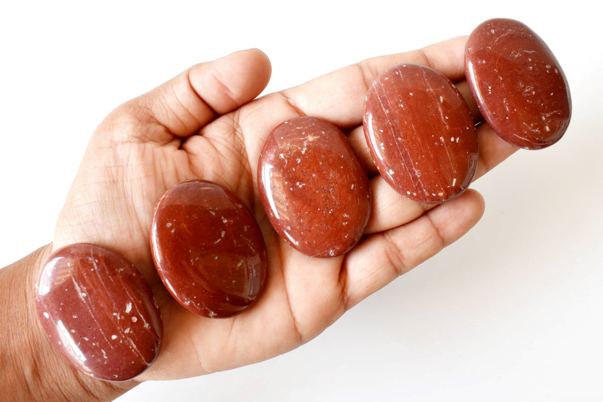 Red Jasper Pocket Stones (Generosity and Balance) DestGlow