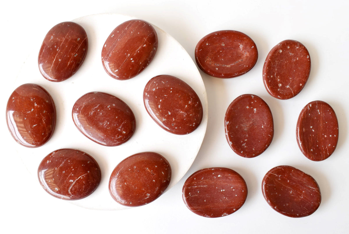 Red Jasper Pocket Stones (Generosity and Balance) DestGlow