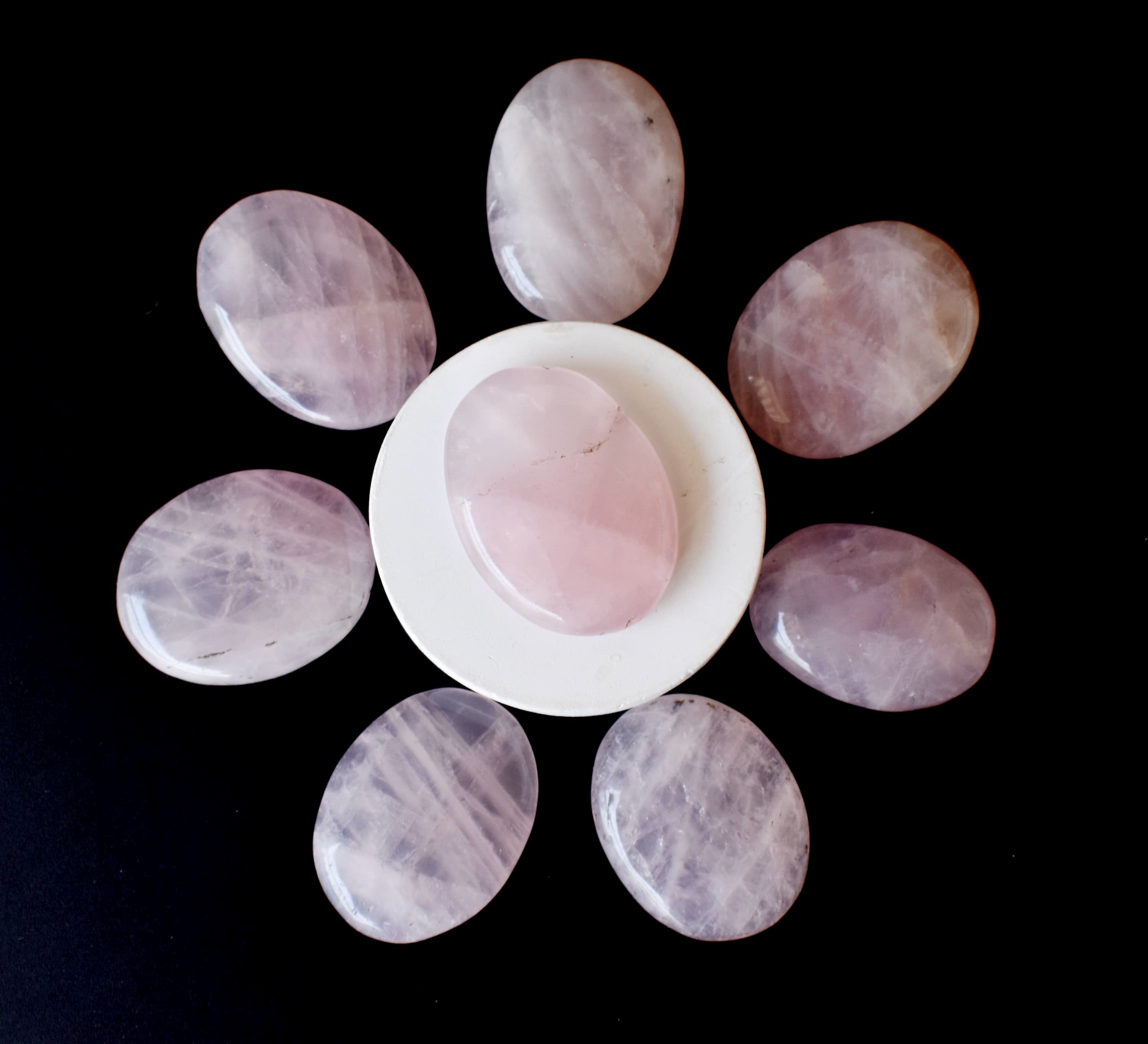 Rose Quartz Pocket Stones (Anxiety Relief and Relaxation) DestGlow