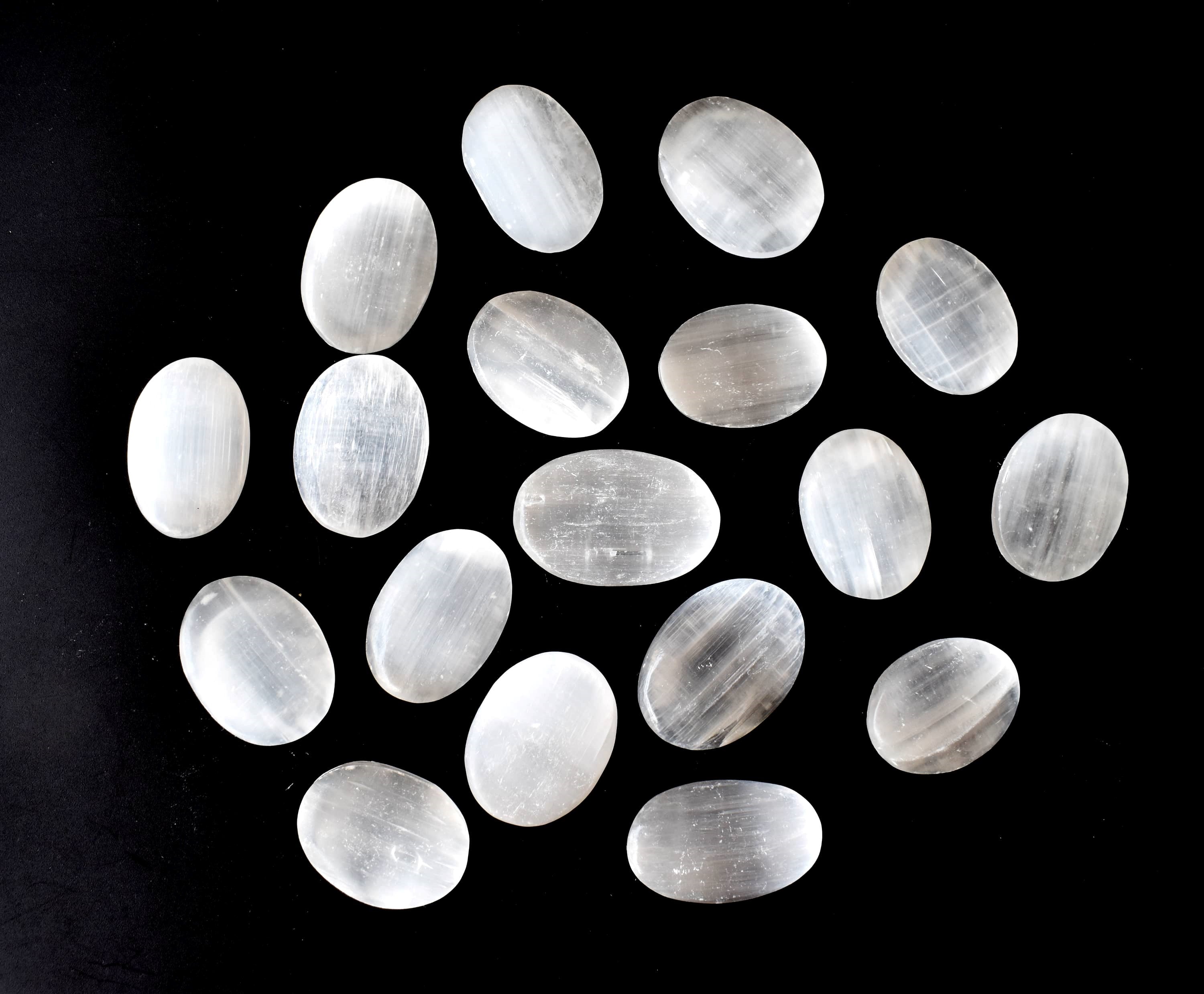 Selenite Pocket Stones (Protection and Clairvoyance ) DestGlow