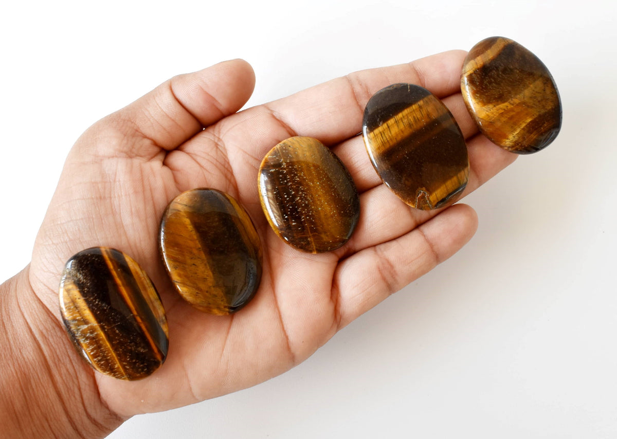Tiger Eye Pocket Stones (Longevity & Protection) DestGlow