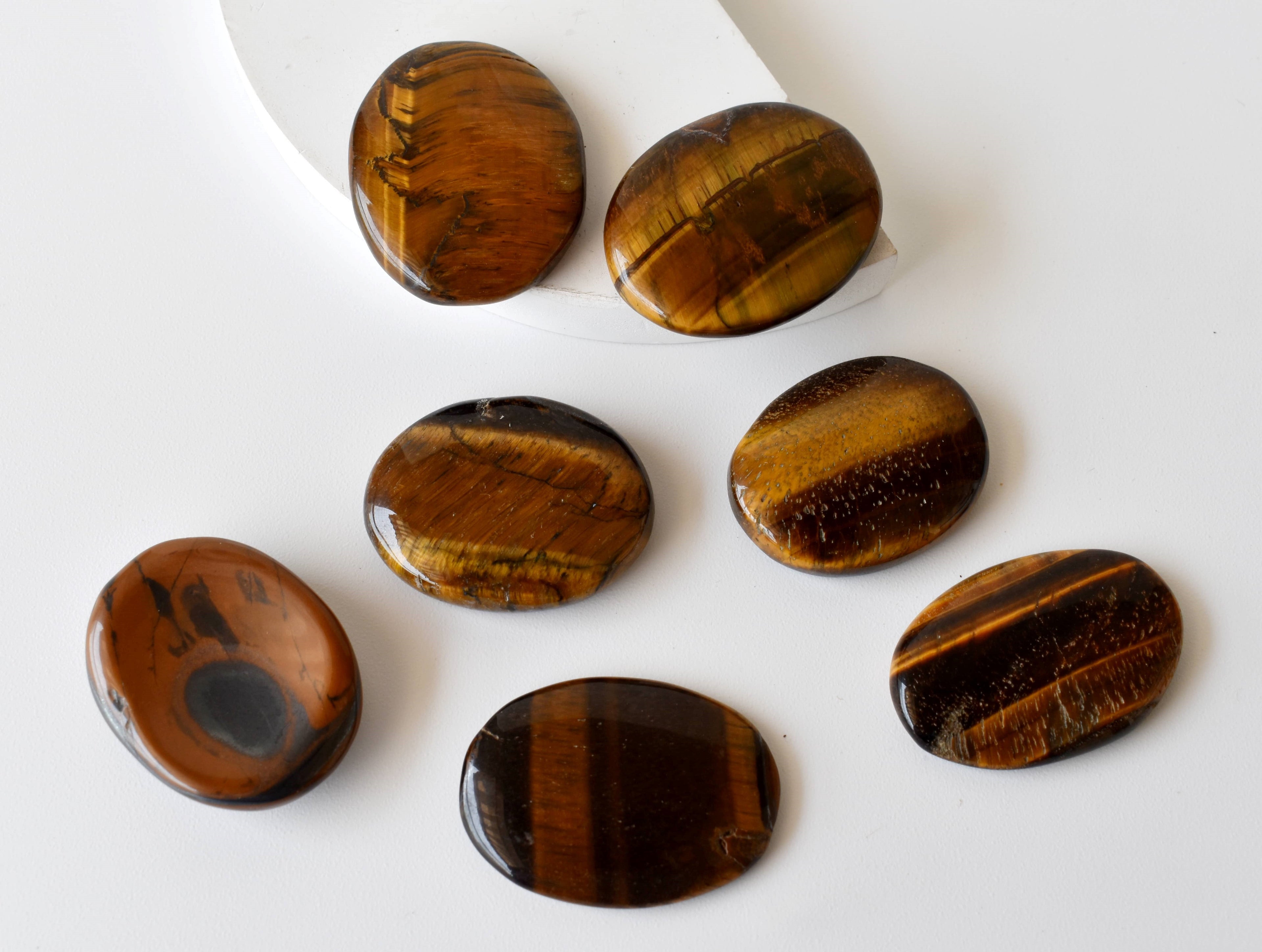 Tiger Eye Pocket Stones (Longevity & Protection) DestGlow