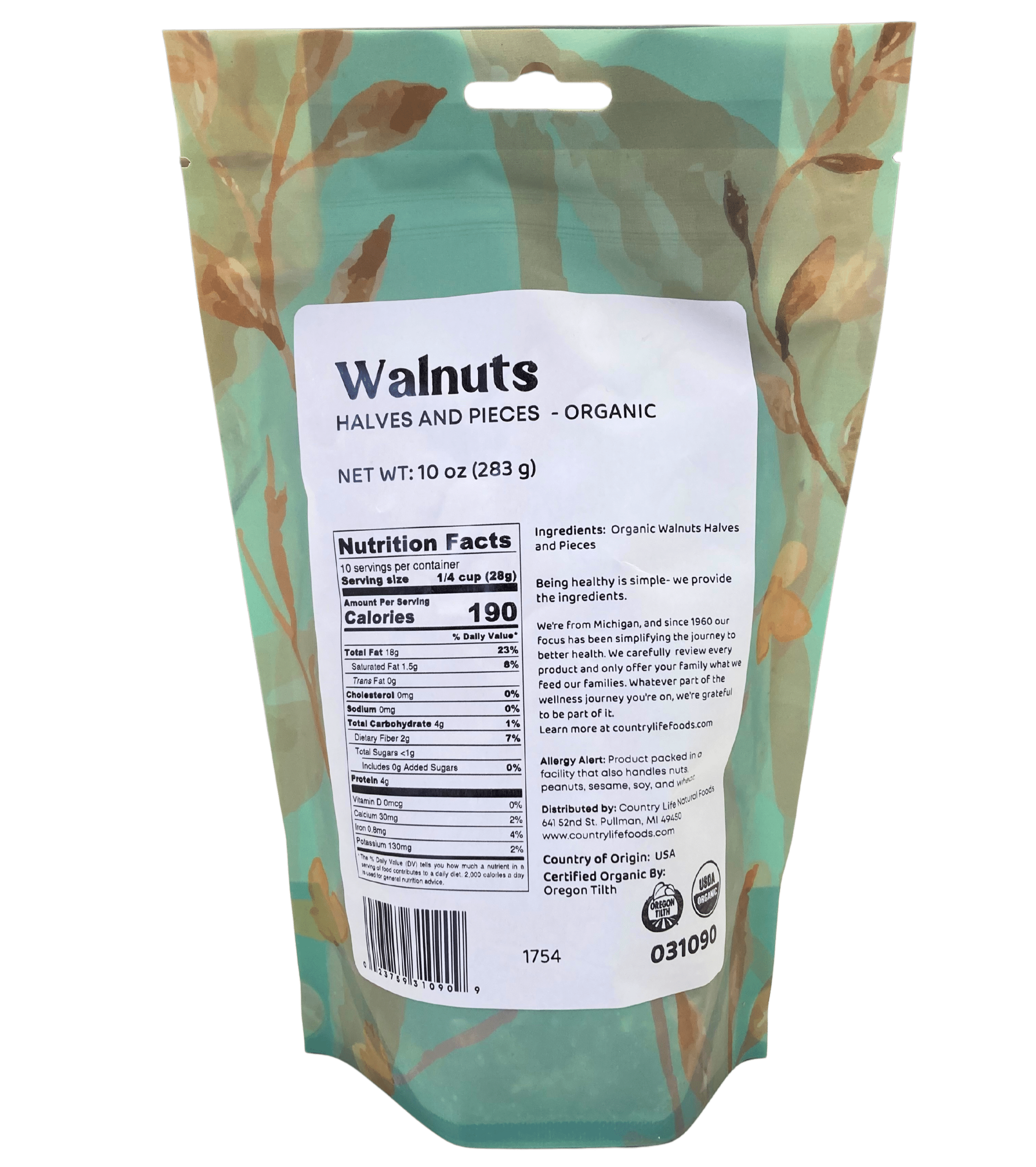 Walnut Pieces, Organic by Country Life Natural Foods