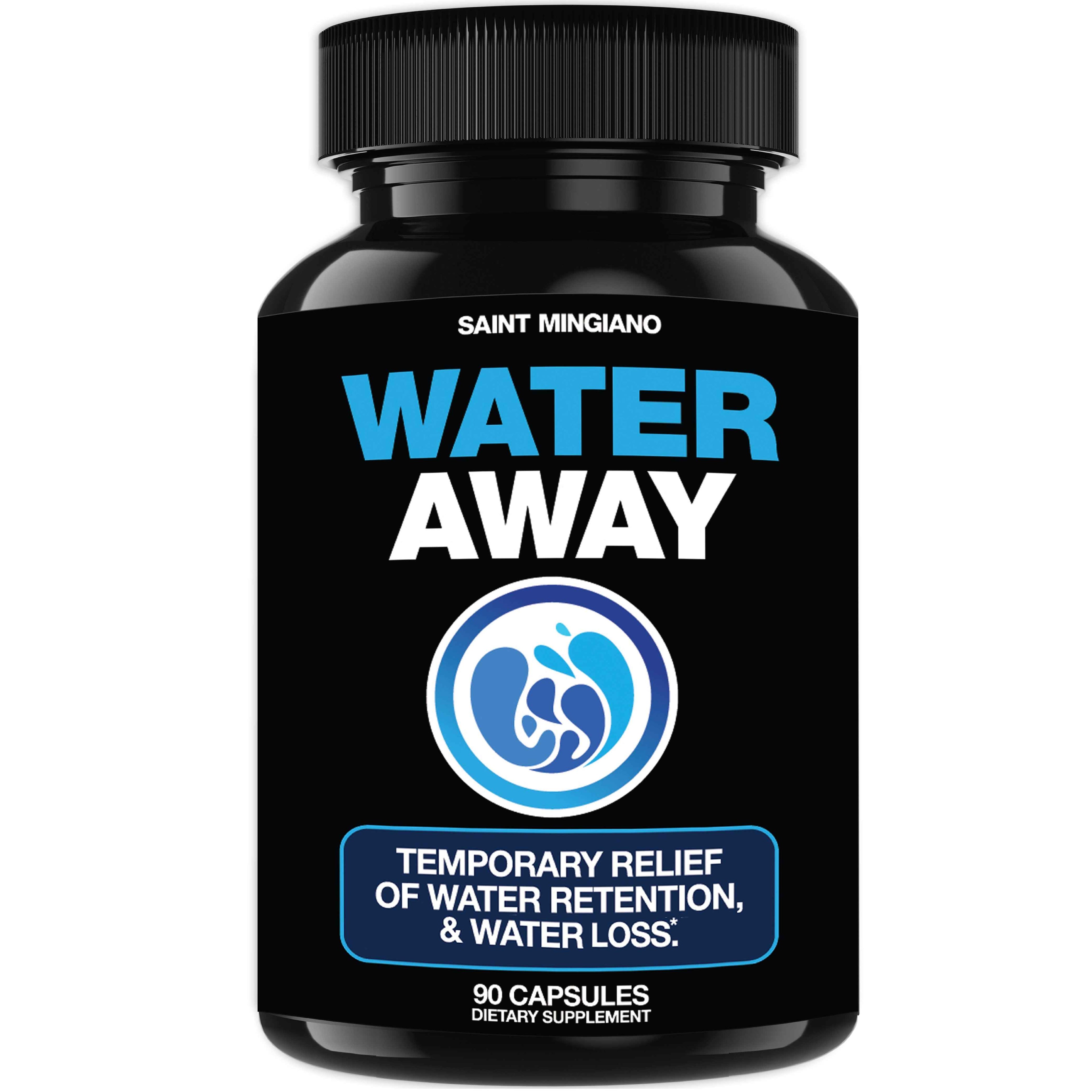 Water Away - Water Retention and Flushing, Aids in Water Relief & Water Loss by Saint Mingiano - Supplements & Wellness Dedicated to Holistic Health