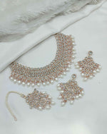 Joban Fashion White Stone Work Necklace Set