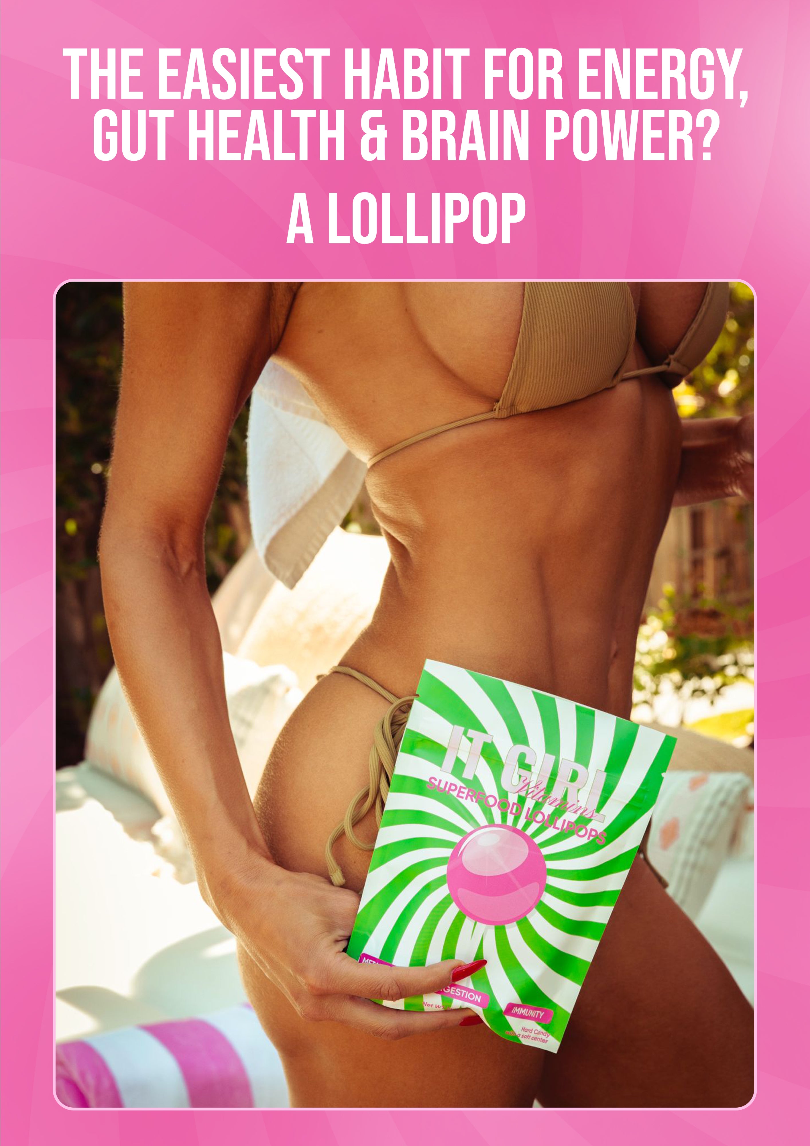 It Girl Superfood Greens Lollipops - Vegan Candy with Supergreens, Vitamins & Antioxidants DestGlow