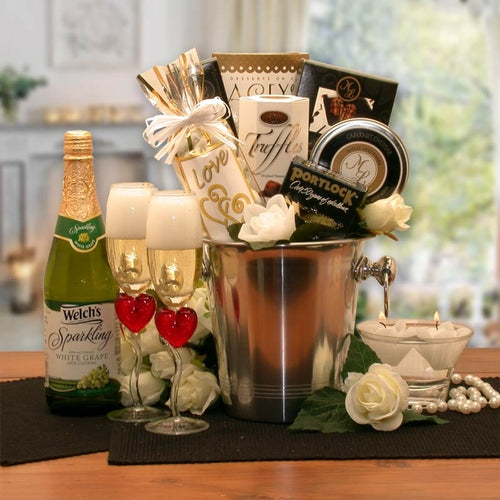 Romantic Evening For Two Gift Basket - Wedding & Honeymoon Gift Set