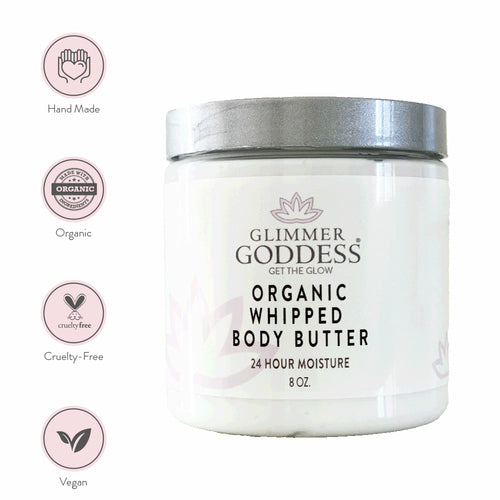 Organic Whipped Body Butter - Lemon Verbena Moisturizer for Dry Skin