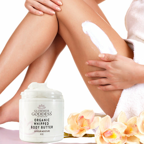 Organic Whipped Body Butter - Lemon Verbena Moisturizer for Dry Skin