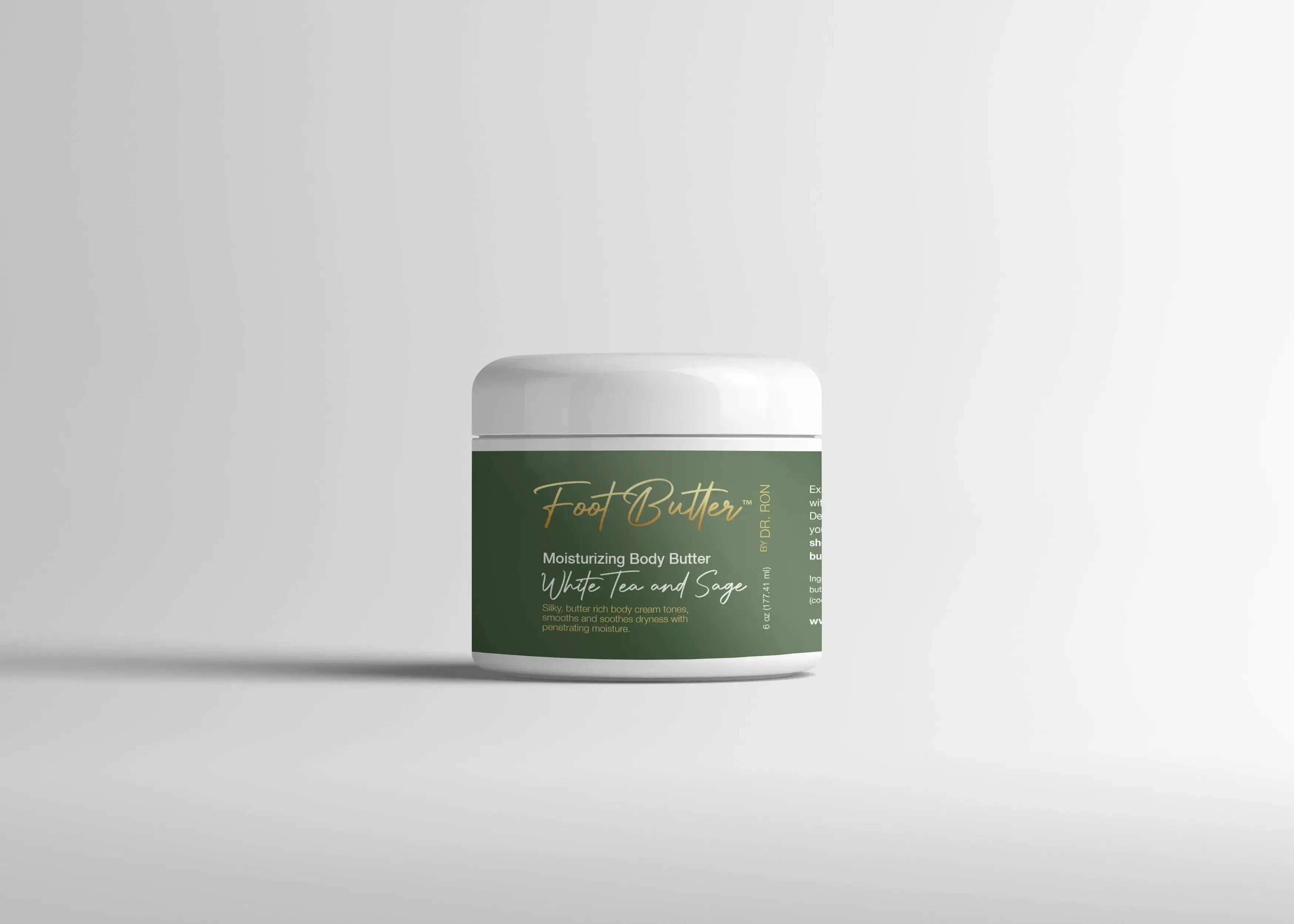 White Tea & Sage Moisturizing Body Butter – Hydrating, Nourishing, Ultra-Soft Skin Cream by Foot Butter by Dr Ron