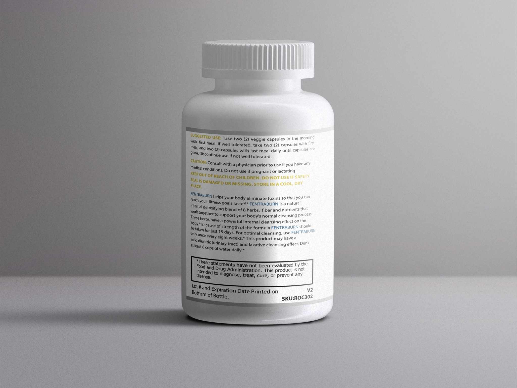 FENTRABURN: Metabolic Cleanse Support | 60 Capsules – Psyllium Husk, Probiotics & Botanical Blend for Appetite Management