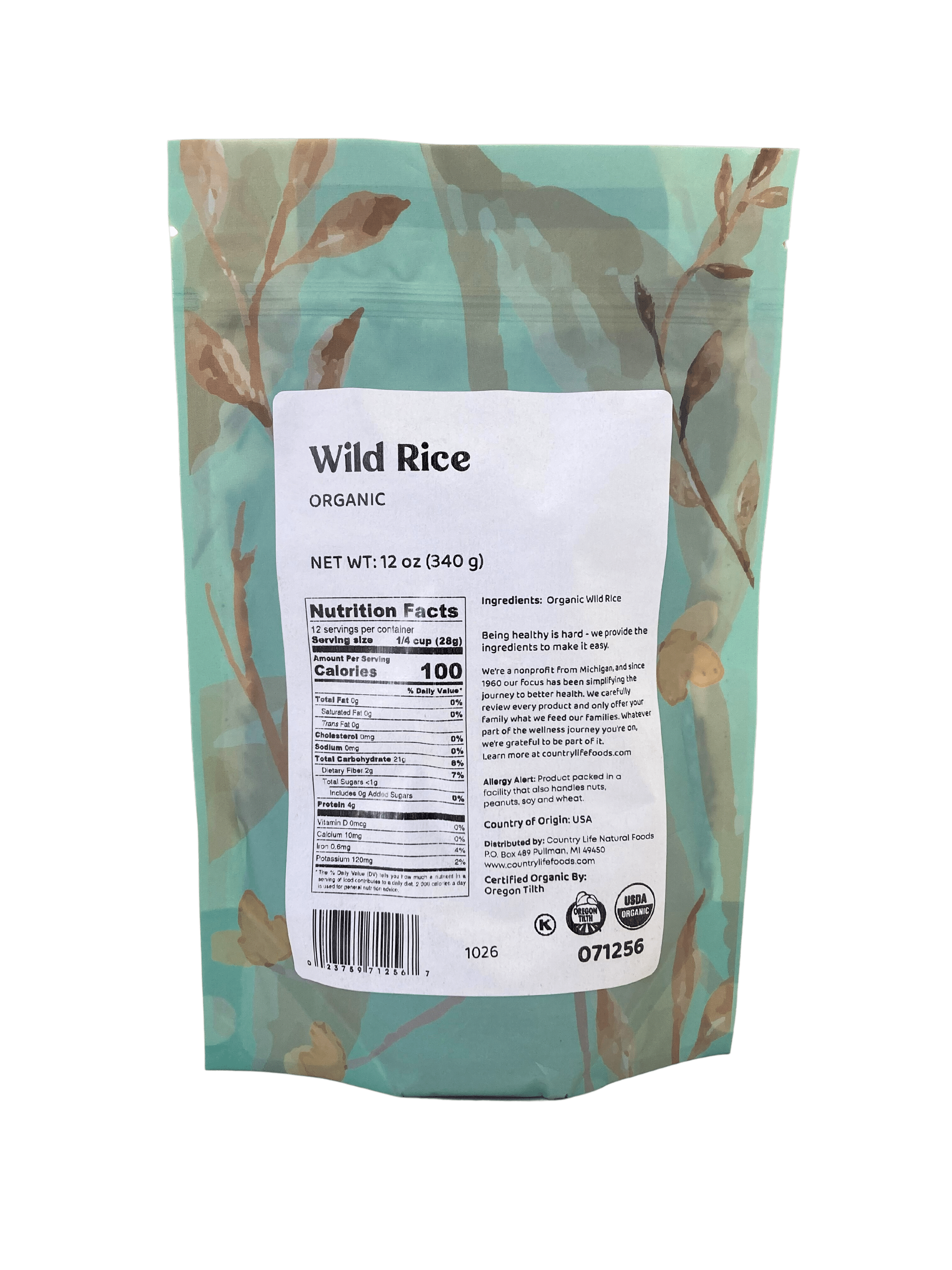 Wild Rice, Organic by Country Life Natural Foods