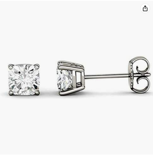 Moissanite Ring - Brilliant Cushion Cut 0.83 Ct 925 Sterling Silver
