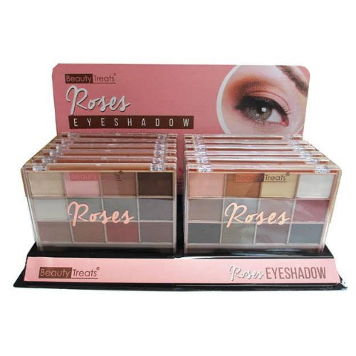 BEAUTY TREATS Roses Eyeshadow Palette Display Case Set 12 Pieces - DestGlow