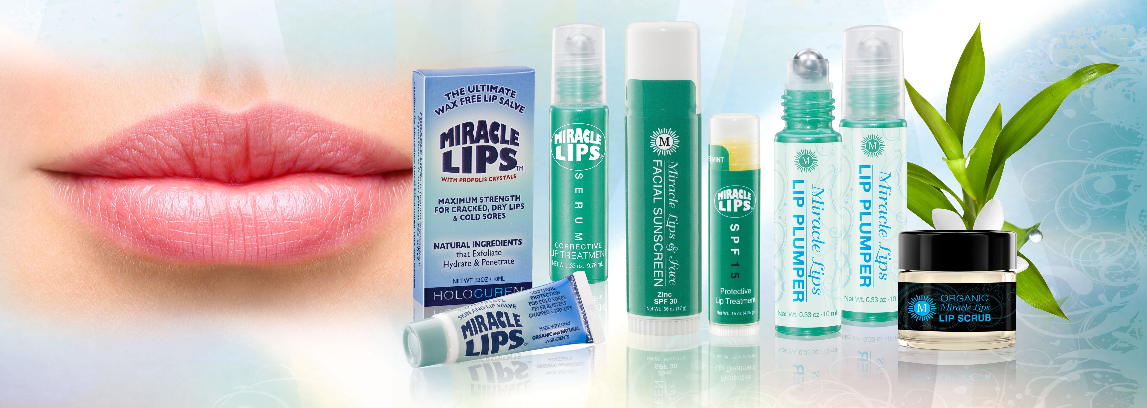 Holocuren Miracle Lips 3-Pack – Salve, Serum & SPF 15 Protect by HOLOCUREN - Official Website