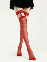 Polka Dot Thigh-High Stockings - accessories