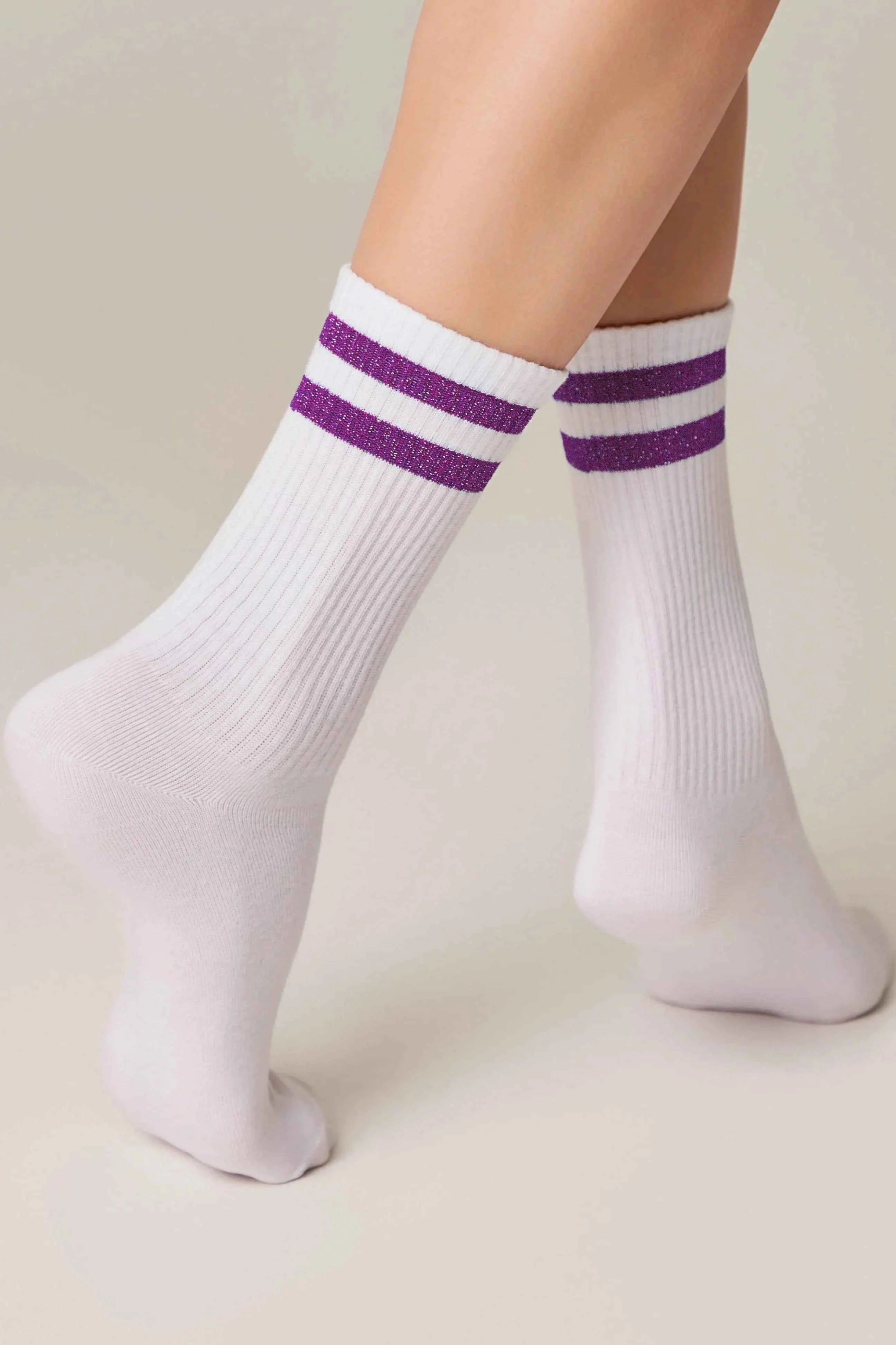 Conte Cotton Long Socks Active 157 - Lurex Stripes