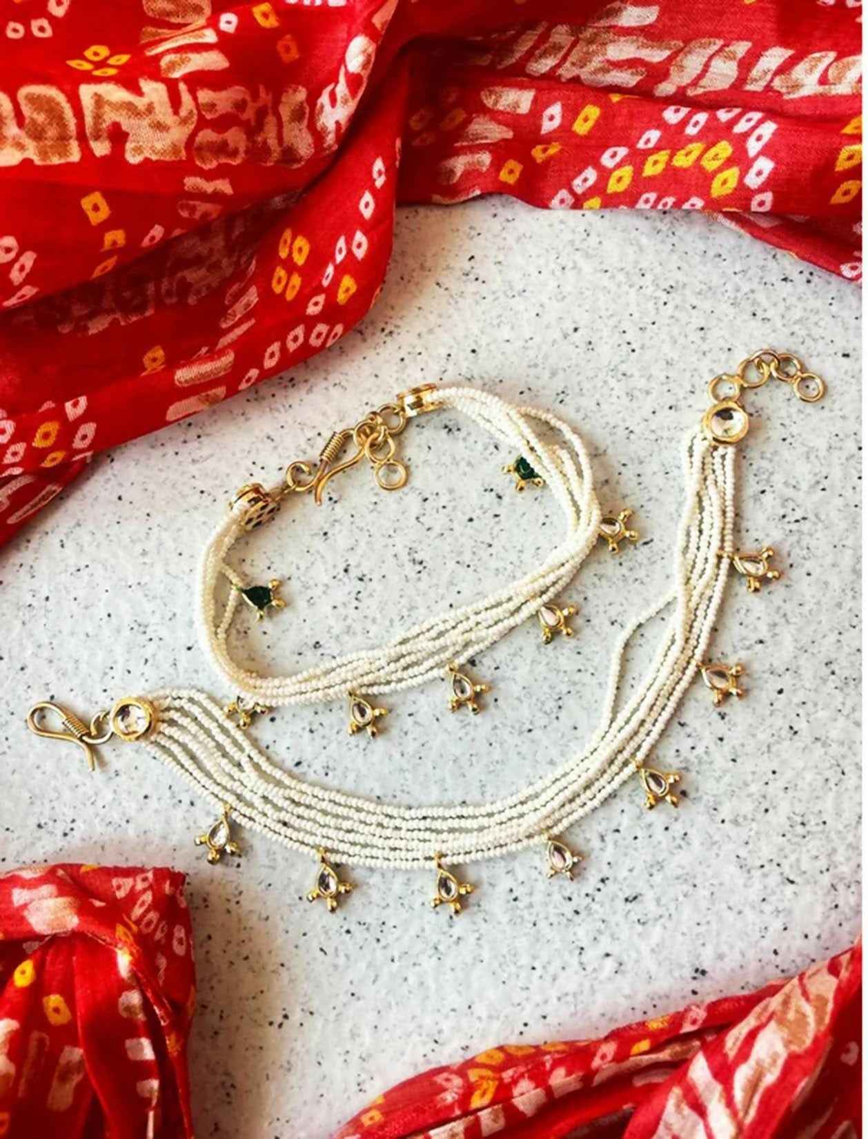 Joban Fashion Kundan With Cheer Anklets