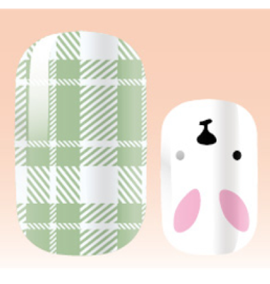Bunny Plaid by Candied Nails