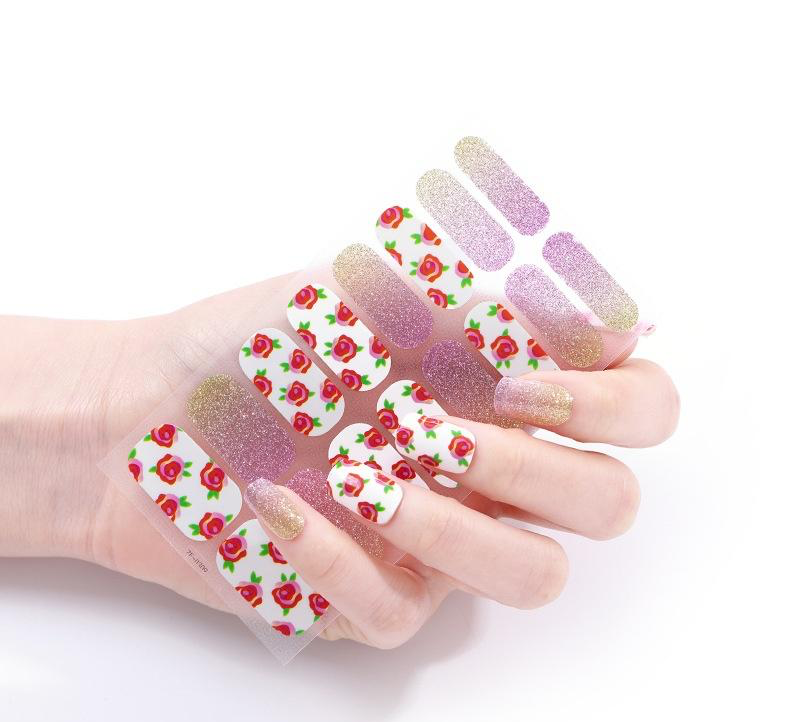 Roses Gel Nails by Candied Nails