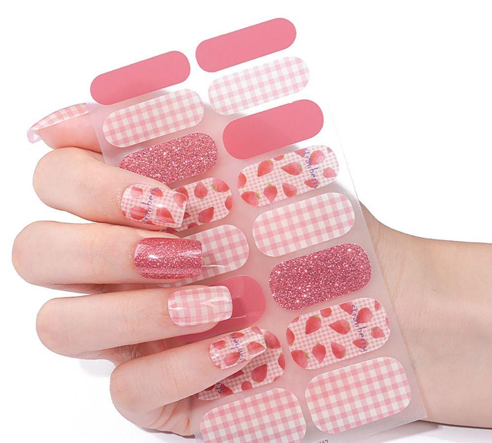 Strawberry Gel Nails by Candied Nails