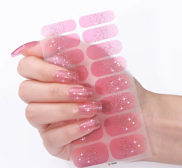 Cotton Candy Stars Gel Nails by Candied Nails