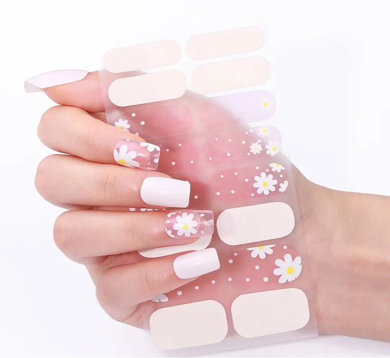 Daisy Dots Gel Nails by Candied Nails