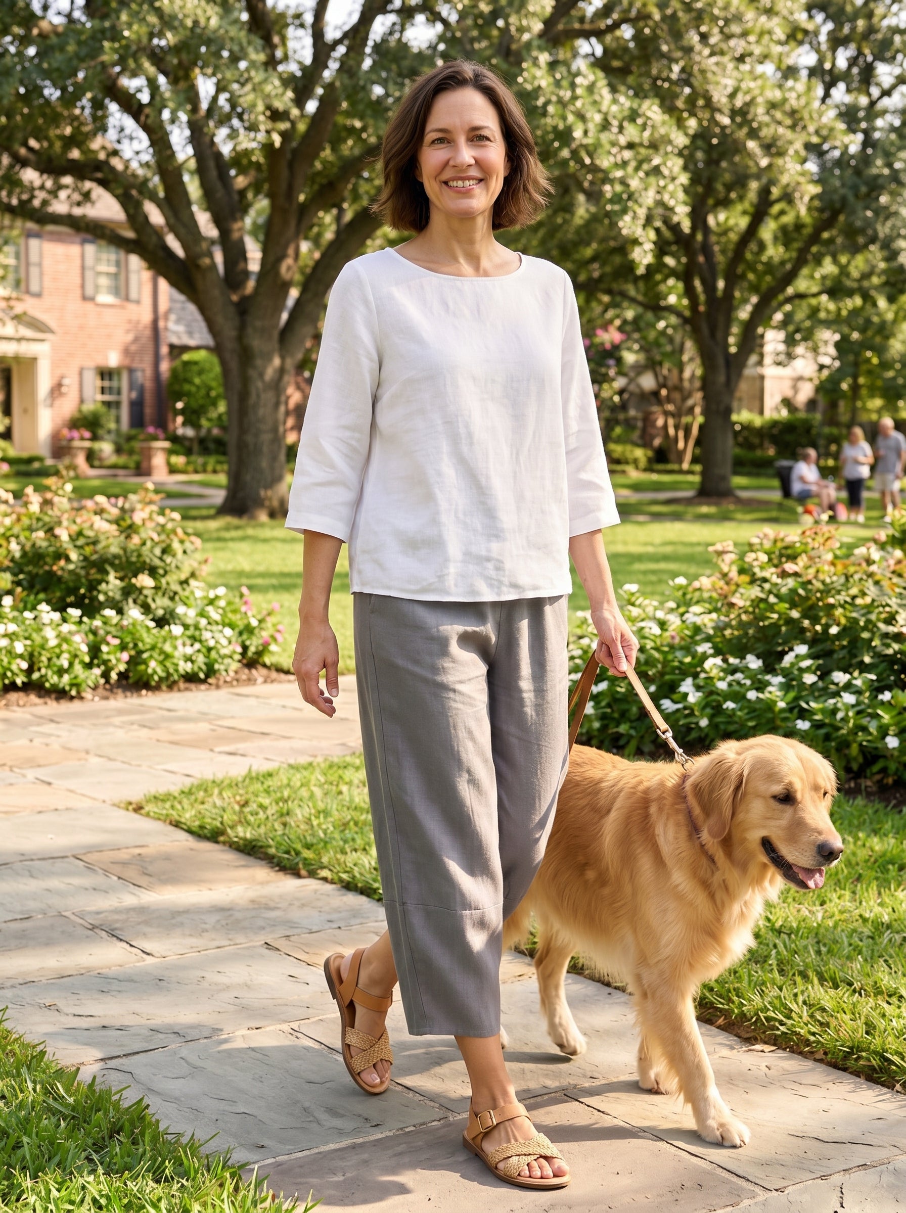 100% Linen Crop Pants RORY by LINTICO