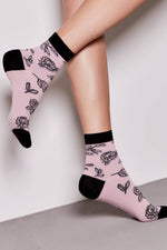 Conte Cotton Socks Classic - 435 Flowers With Shadow
