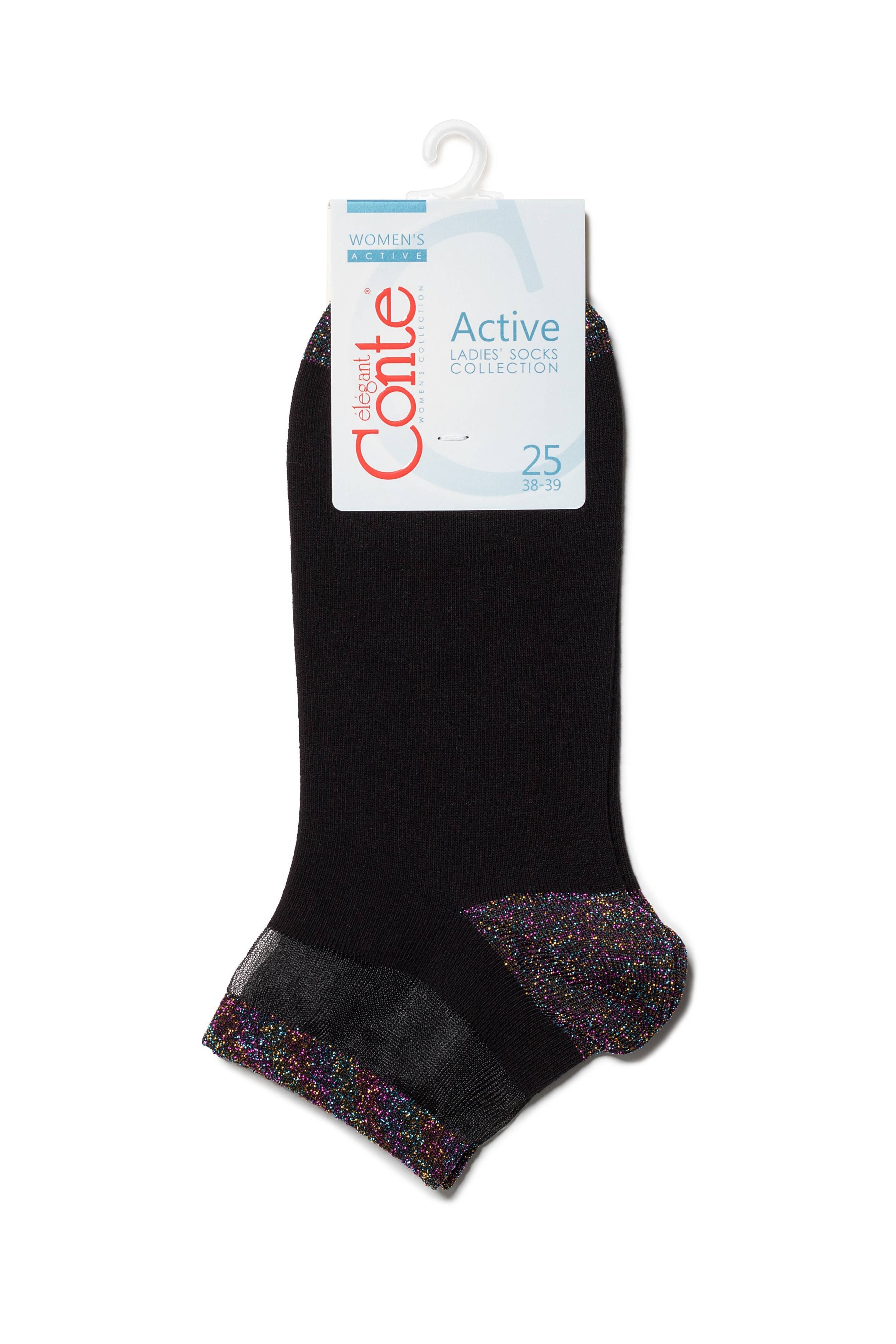 Cotton Ankle Socks Conte Active - 207 with Lurex by TheRanok.com