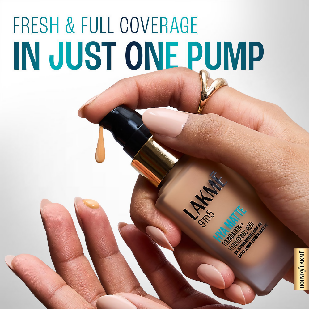Lakme 9to5 Hya Matte Foundation + Hyaluronic Acid - Warm Beige